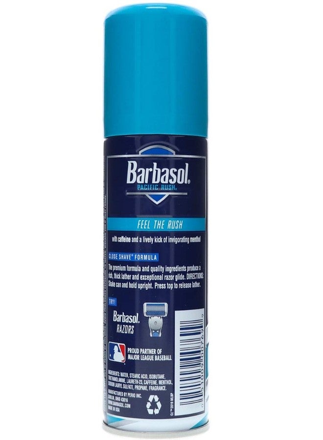 Barbasol Pacific Rush with Caffeine and Menthol Thick & Rich Shaving Cream 7 oz - Image 2