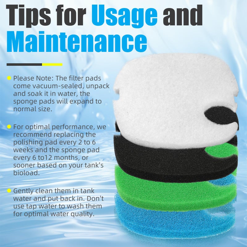 AQUANEAT Replacement Canister Filter Pads Compatible with SUNSUN HW-304B/404B/704B/3000 CF500 Aquarium Filter Media Generic Floss - Image 5