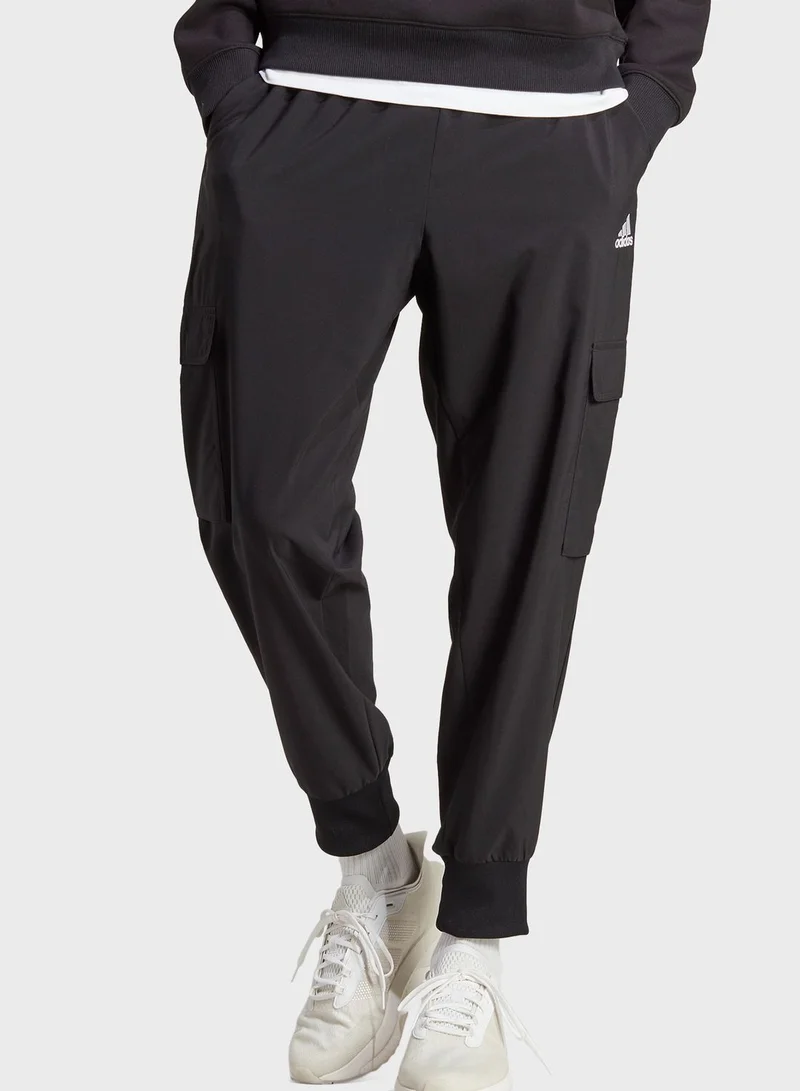 adidas بنطال كاجوال أساسي بشعار الماركة 3/4