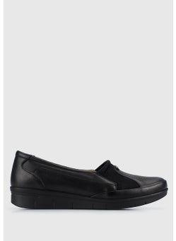 eclipse Black Leather Women's Shoes  - Image 1
