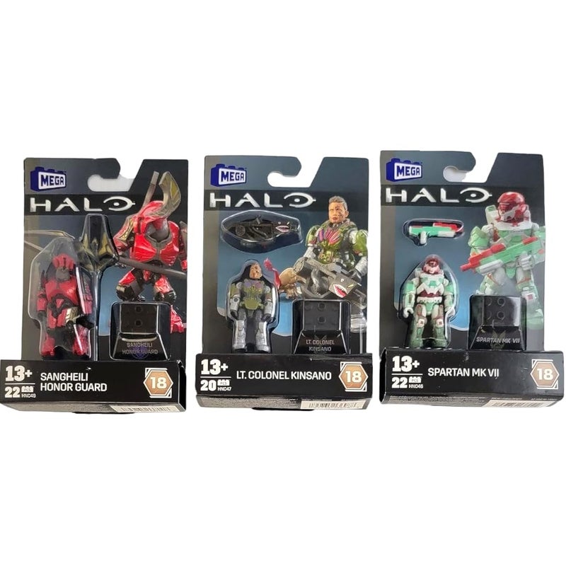 Mega Construx Halo Heroes Series 18 â€“ Complete 5â€‘Figure Buildable Action Figure Bundle | Sangheili Honor Guard, Atriox, Spartan MK VII & More | Ages 13+ - Image 2