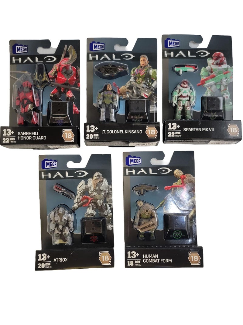 Mega Construx Halo Heroes Series 18 â€“ Complete 5â€‘Figure Buildable Action Figure Bundle | Sangheili Honor Guard, Atriox, Spartan MK VII & More | Ages 13+ - Image 3