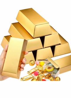 Excefore 24 Pcs Gold Bars Fake Gold Bar Gift Box Golden Party Favor Boxes  Theme Party Supplies for Candy Treats Toys Decoration, 5.5 x 3.2 Inches  - Image 1