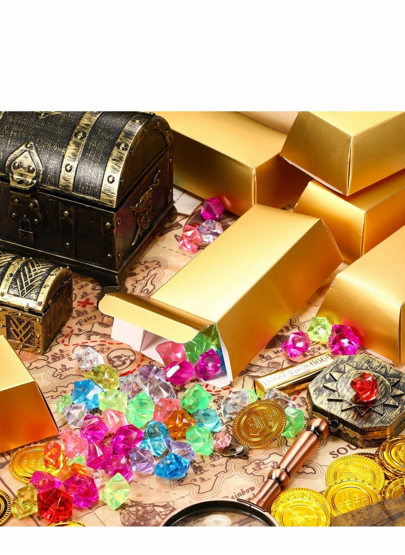 Excefore 24 Pcs Gold Bars Fake Gold Bar Gift Box Golden Party Favor Boxes  Theme Party Supplies for Candy Treats Toys Decoration, 5.5 x 3.2 Inches  - Image 4
