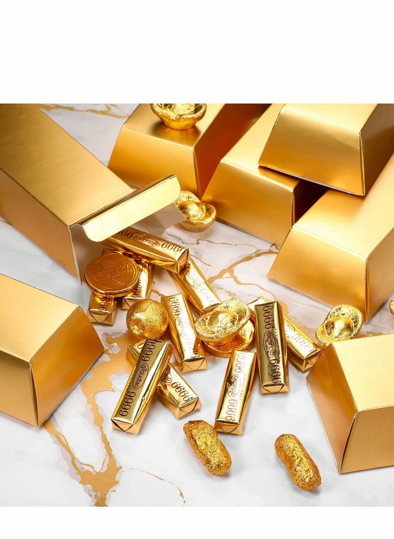 Excefore 24 Pcs Gold Bars Fake Gold Bar Gift Box Golden Party Favor Boxes  Theme Party Supplies for Candy Treats Toys Decoration, 5.5 x 3.2 Inches  - Image 3