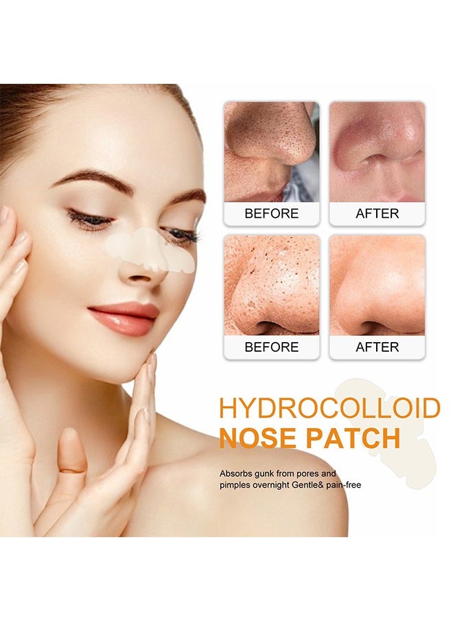 West&Month Nose Patch Hydrocolloid - Cleansing Pore Strip for Nose Pores, Pimples, Zits and Oil - Overnight Pore Strips to Absorb Acne Nose Gunk 10patches  - Image 2