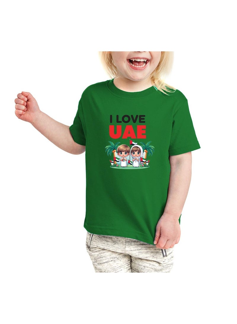 PRINTSHOP4ME Kids I LOVE UAE Tshirts for Celebrating National Day Round Neck Tshirt for Unisex UAE Design Printed Tshirt for Boys and Girls Everyday Wear Short Sleeve Printed Kids T shirt - Image 5