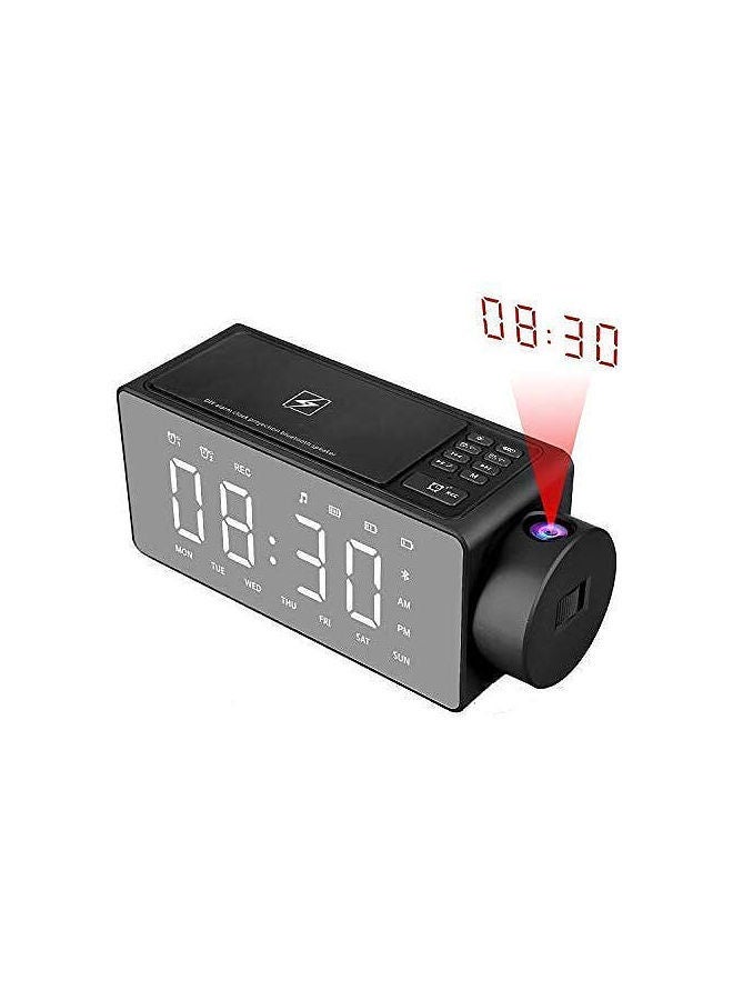 نيبمينينت ساعة منبه بخاصية العرض مع شحن لاسلكي. أسود/ رمادي - Image 2