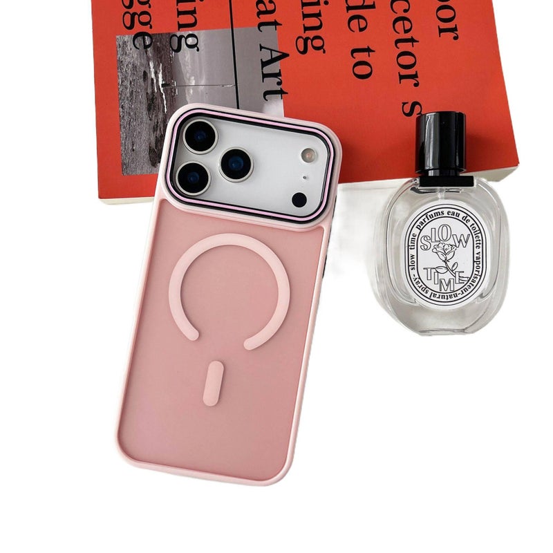 LS TPU MagSafe Case for iPhone 17 / 17 Air / 17 Pro / 17 Pro Max with Shockproof and Matte Finish plus Shockproof plus Colored Ribbon Frame plus Magnetic in Clear - Image 1