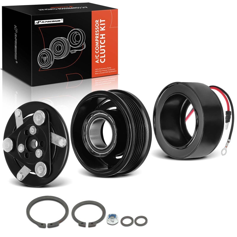APremium Air Conditioner AC Compressor Clutch Kit Compatible with Chevrolet Trailblazer Trailblazer EXT GMC Envoy Envoy XL Envoy XUV Buick Rainier Isuzu Ascender Oldsmobile Bravada