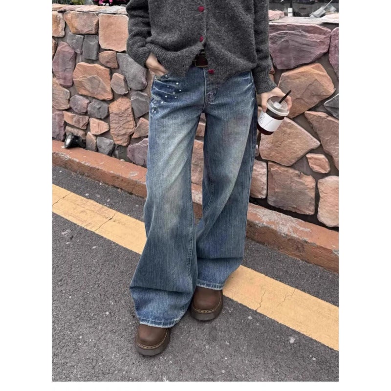 Unisex Classic Denim Jeans Loose Fit Daily Outdoor Wear - Image 4