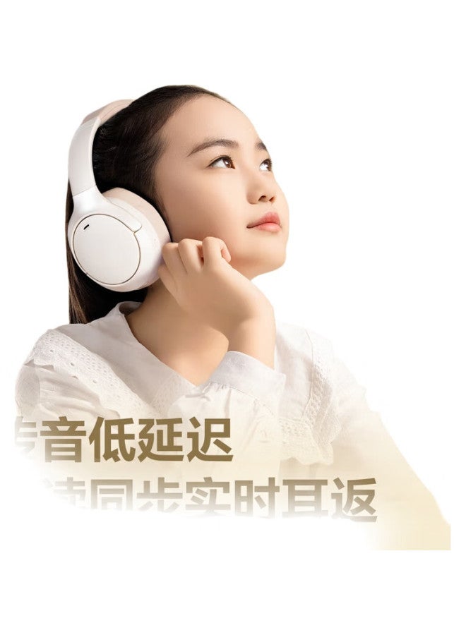 Deli Head-Mounted Active Noise-Cancelling Headphones, Bluetooth Wireless, For Online Classes, Recitation Practice, And Students' Study Aid, White Lt777 - Image 1