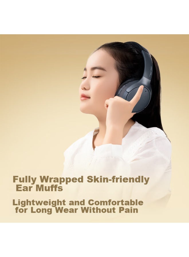 Deli Head-mounted Active Noise-cancelling Headphones, Bluetooth Wireless, For Online Cl, Recitation Practice, And Students' Study Aid, White Lt777 - Image 4