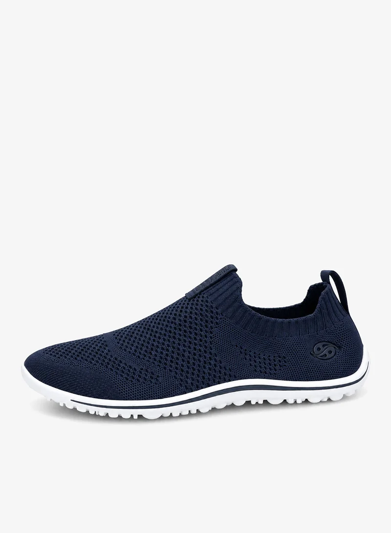 دوكرز باي جيرلي Men's Breathable Knit Slip-On Sneakers - Navy