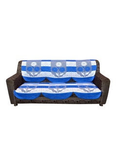 Kuber Industries Kuber Industries Flower Cotton 7 Piece 5 Seater Sofa Cover with Center Table Cover (Blue) - CTKTC22284  - Image 2