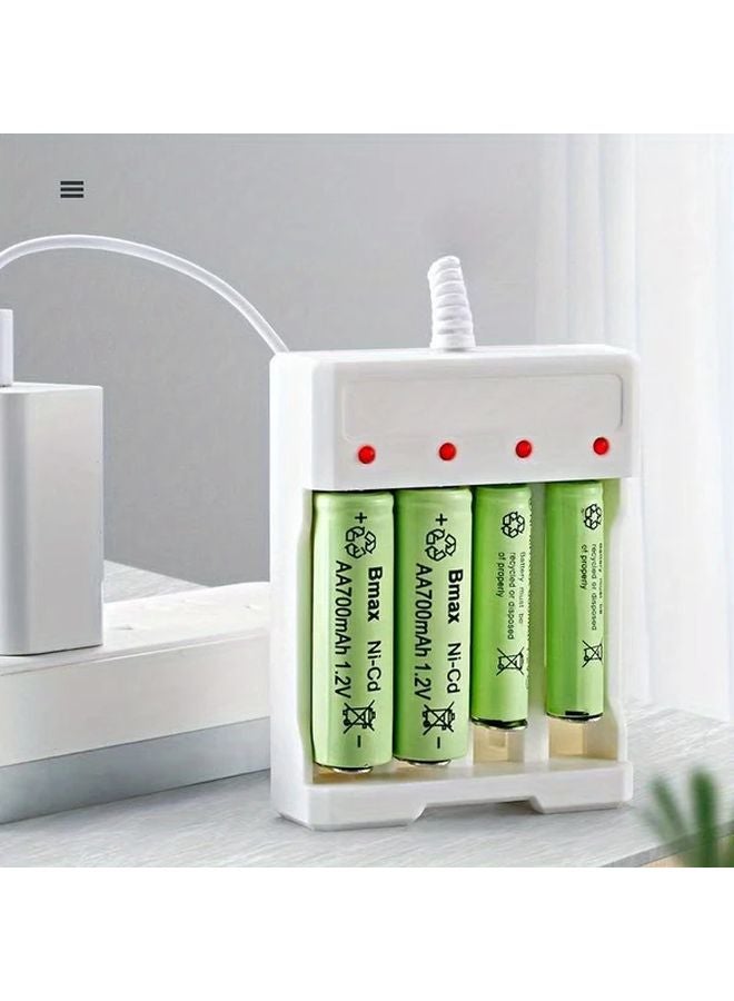 4 Slots USB Smart Battery Charger Fast Charging For AA AAA And Lithium Ion Batteries - Image 2