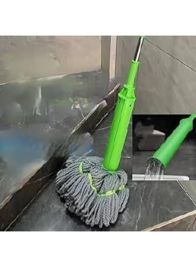 Microfiber Twist Mop Self Wringing Floor Cleaning Mop with Extendable Stainless Steel Handle 1 Piece for Cleaning Hardwood Marble Tile and Laminate Floors - Image 4
