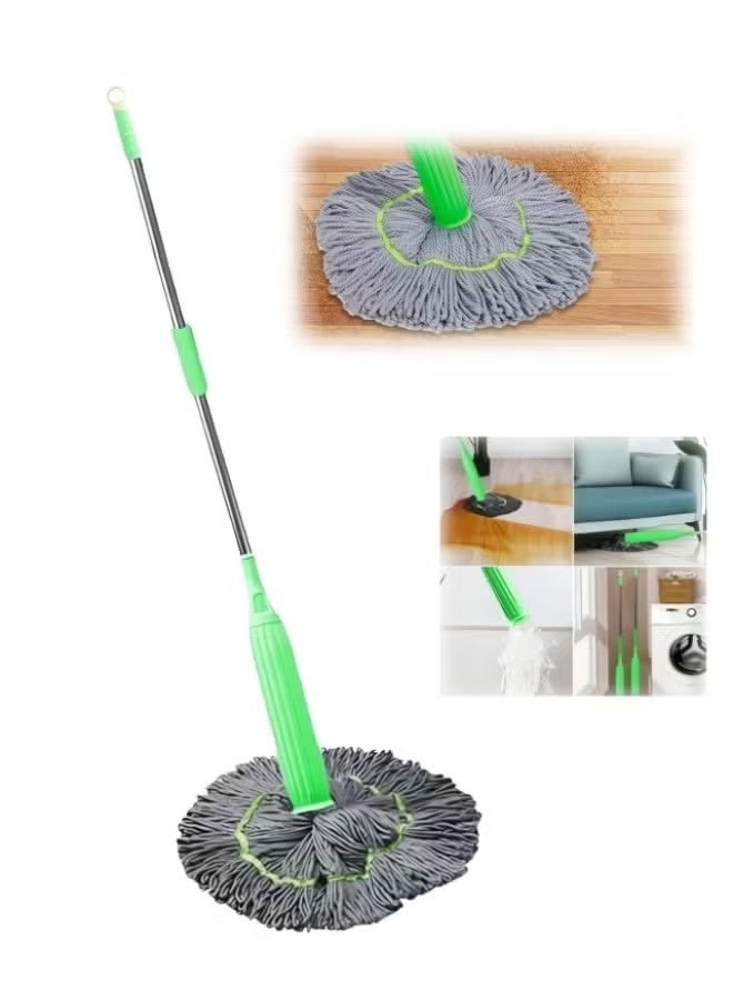 Microfiber Twist Mop Self Wringing Floor Cleaning Mop with Extendable Stainless Steel Handle 1 Piece for Cleaning Hardwood Marble Tile and Laminate Floors - Image 1
