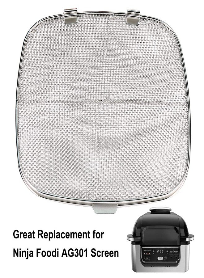 BYKITCHEN Stainless Steel Splatter Shield for Ninja Foodi AG301, Air Fryer Accessories for Ninja Foodi 5-in-1 Indoor Grill, Replacement Parts for Ninja Foodi AG300, AG300C,AG301C, AG302, AG400 - Image 3