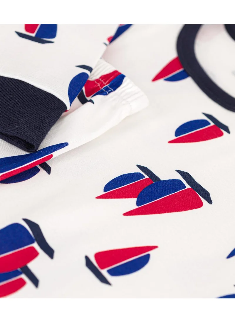 Petit Bateau Junior cotton pyjamas with a printed boat motif