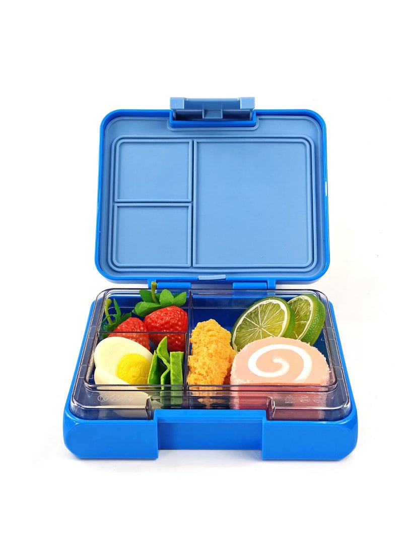 Office worker student lunch box with lid, simple sealing and thermal insulation lunch box partition Tritan material (blue) - Image 1