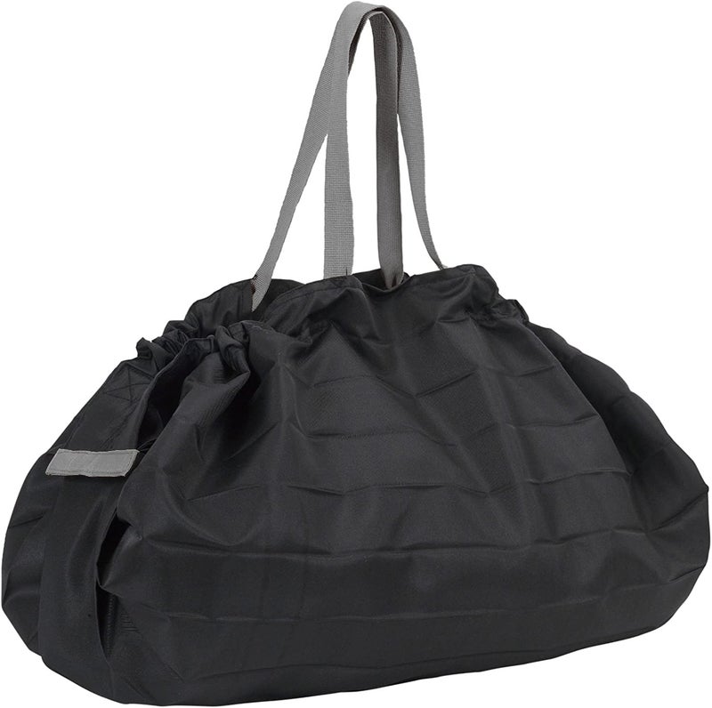 Marna S411E Shupatto Compact Bag, M, Black, Foldable Eco Bag, Instantly Foldable, Durable