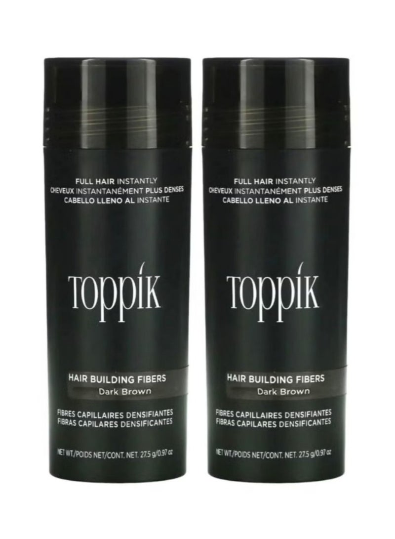 توبيك Toppik ألياف تكثيف الشعر & بخاخ التثبيت – يملأ الشعر الخفيف فورًا لمظهر كثيف وطبيعي يدوم طويلاً، بني غامق (عبوة من قطعتين) - Image 2