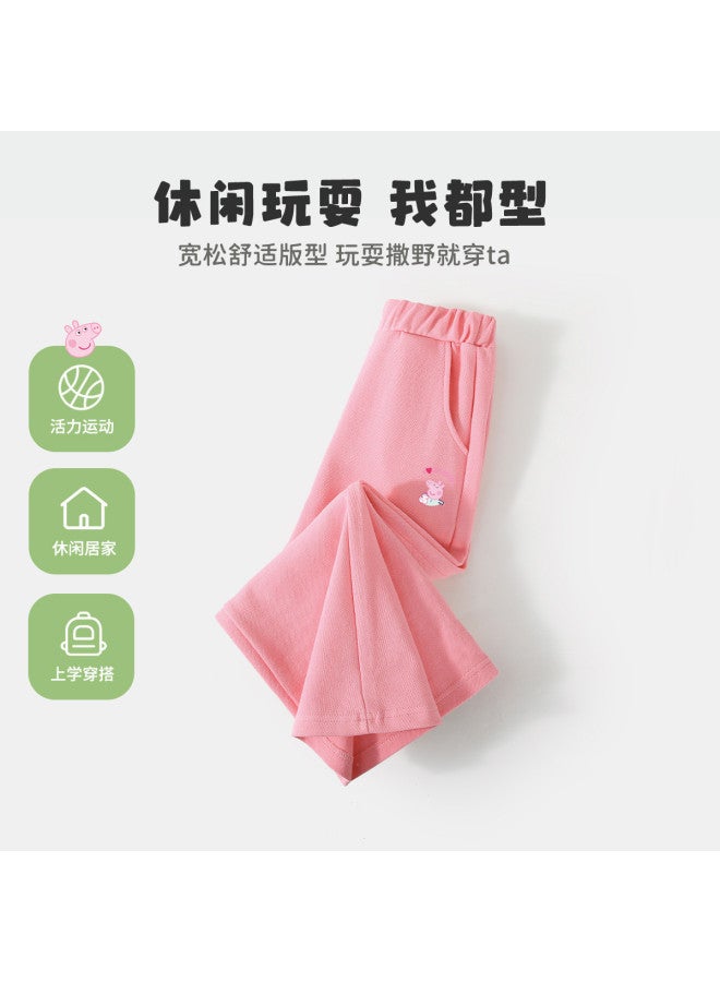 Peppa Pig spring Loose & Slimming Comfortable Wide-leg Pants For Girls - Versatile Casual Baby & Toddler Long Pants - Image 2