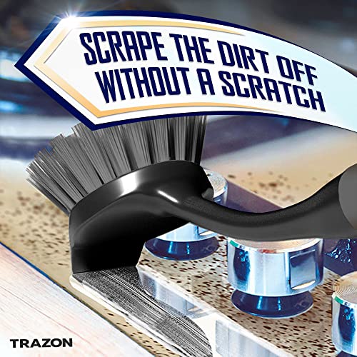 Trazon Dish Brush Set of 4 - Kitchen Scrub Brushes with Non-Slip Long Handle for Cleaning, Scrubber, Dishwashing, Dishes, Bottles, Straws, Cups, Pots & Sink, Black - Image 4