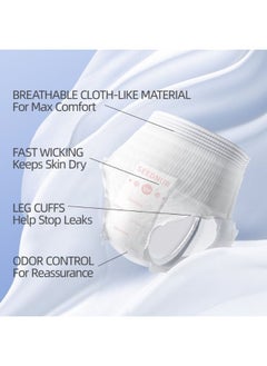 SEEDNUR Disposable Period Pants for Sanitary Protection, 10 Count Sanitary Pads Pant Style, Protective, Breathable and Moisture Wicking Underwear for Women, Super Guard Fitting Pants Design Slim Fit Size M-L  - Image 3