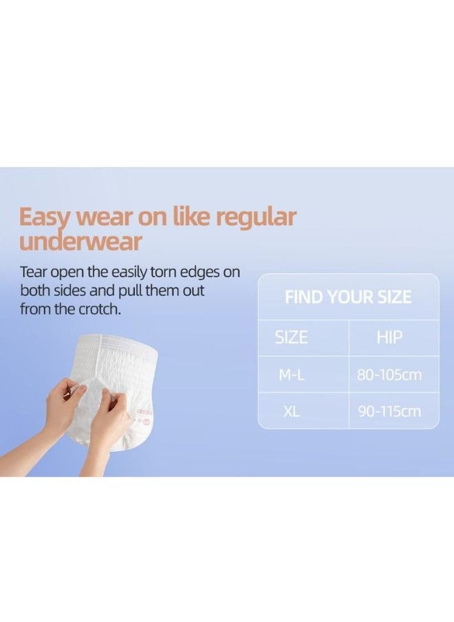 SEEDNUR - Disposable Period Pants for Sanitary Protection, 10 Count Sanitary Pads Pant Style, Protective, Breathable and Moisture Wicking Underwear for Women, Super Guard Fitting Pants Design Slim Fit Size M-L - Image 1