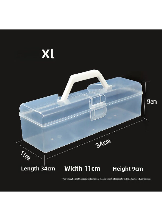 Q.H Art Large And Small Plastic Portable Student Calligraphy Tool Box Four Treasures Of Study Tool Box Brush Brush Storage Box - Image 1