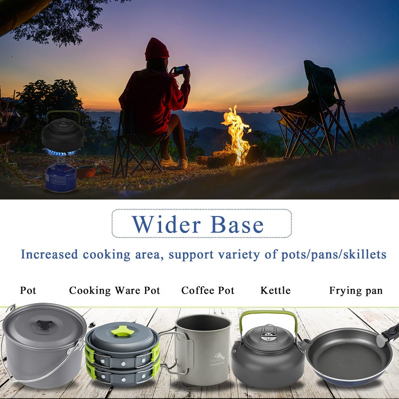 Caudblor Camping Stove with Butane Adapter - Lightweight Backpacking Stove for Hiking & Travel - Image 5