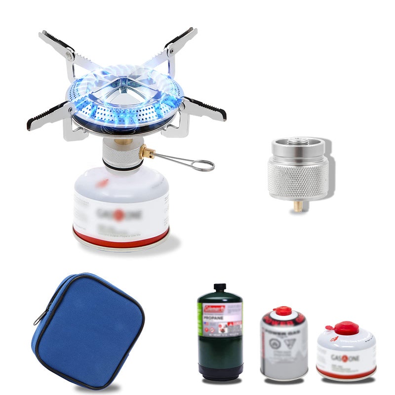 Caudblor Camping Stove with Butane Adapter - Lightweight Backpacking Stove for Hiking & Travel - Image 1