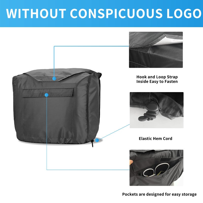 Joramoy Generator Covers Waterproof for Honda Inverter Generators EU2200i EU2200ic EU2000i EU2000ic Camo Companion for Honda Power Equiment Heavy Duty 420D Oxford Cover - Image 3