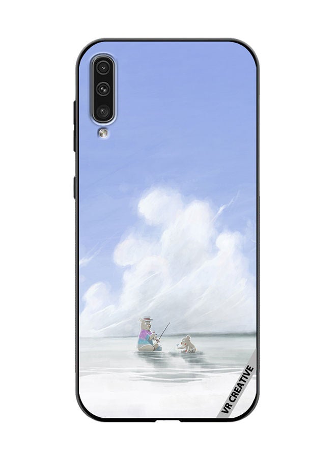 VR CREATIVE Protective Case Cover For Samsung Galaxy A50/A50s Fishing Bear Design Multicolour - Image 1