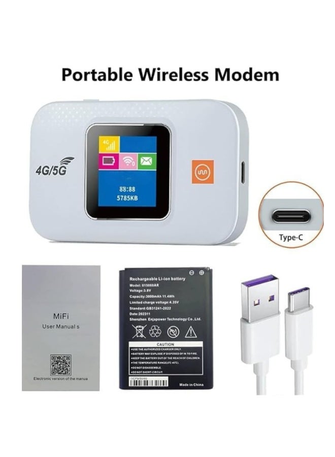 SUKILO 4G LTE Portable WiFi Hotspot Router with SIM Card Slot, 3000mAh Battery, Mini Travel Pocket Router Supports 10 Devices, 150Mbps High-Speed Internet, Compatible with Smartphones & Laptops - Image 3