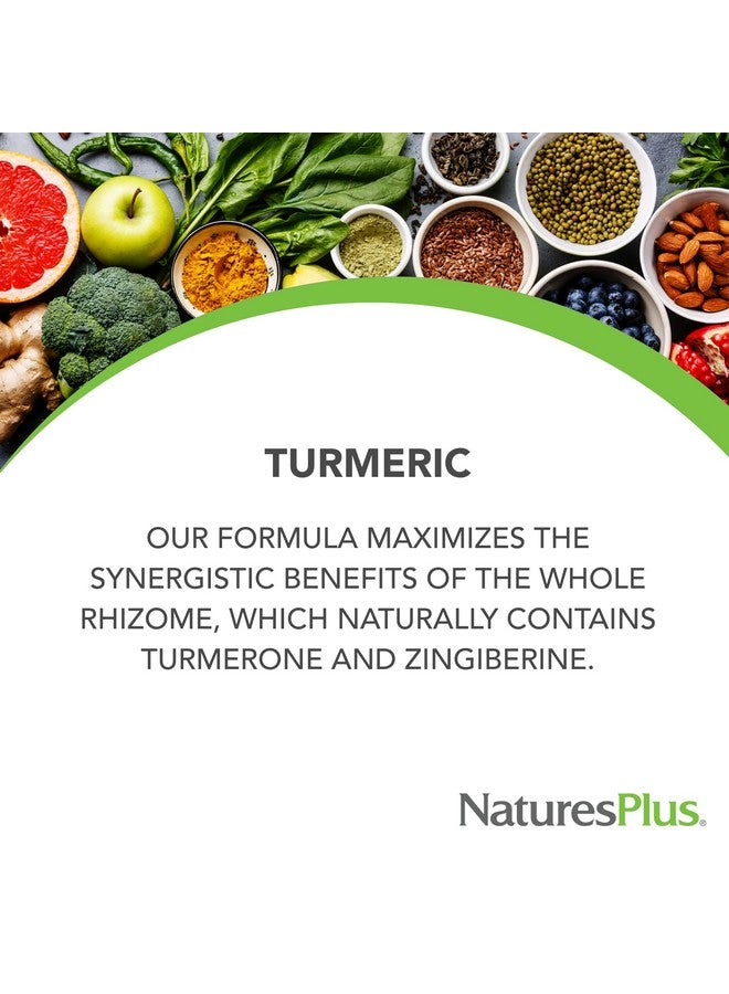 NaturesPlus Natures Plus Herbal Actives Turmeric - 400 mg, 95% Curcumin, 60 Vegan Capsules - Vegetarian, Gluten-Free - 60 Servings - Image 3