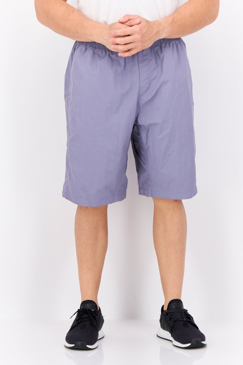 Champion Men Sportswear Fit Brand Logo Training Shorts, Pastel Purple  - Image 1