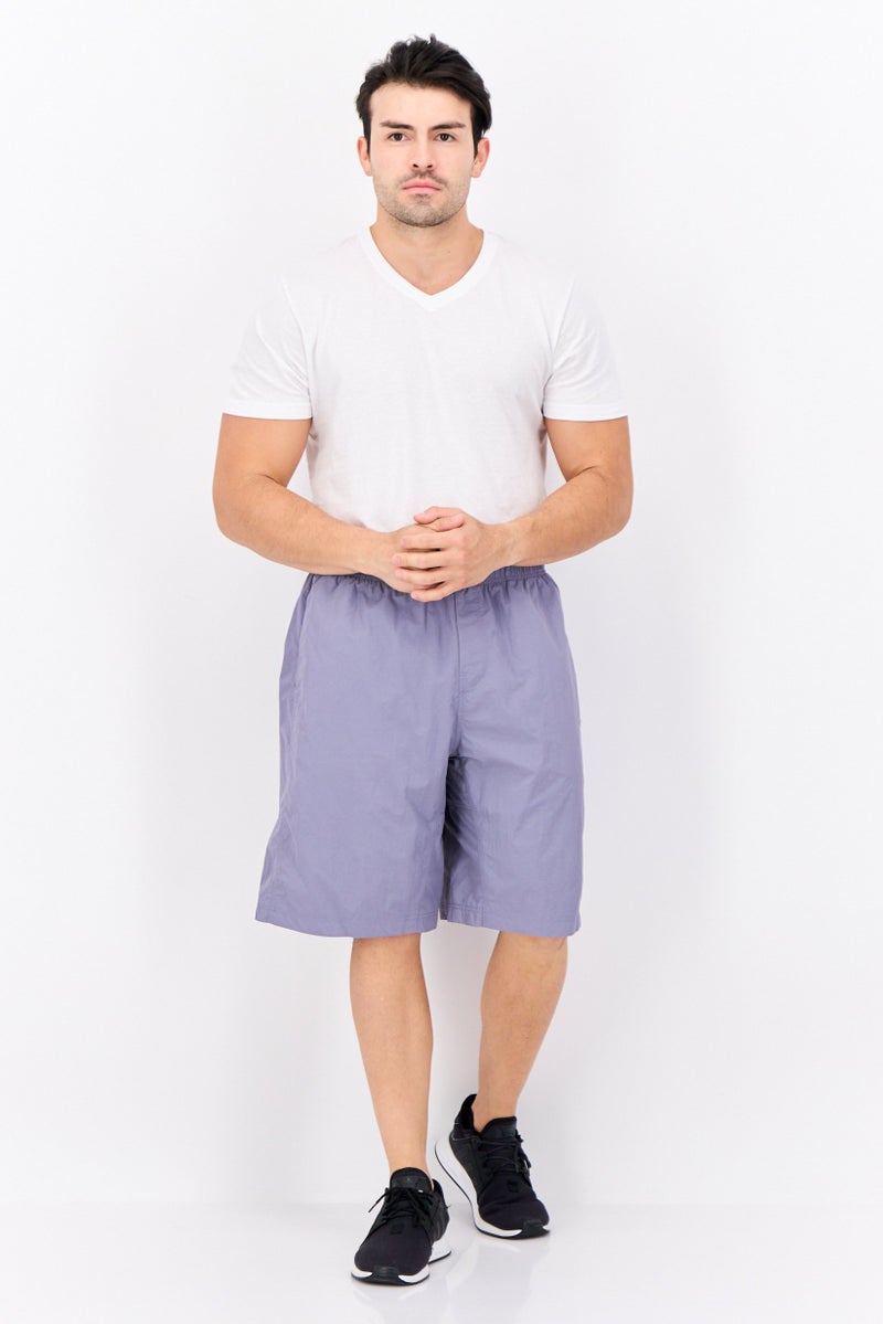 Champion Men Sportswear Fit Brand Logo Training Shorts, Pastel Purple  - Image 3