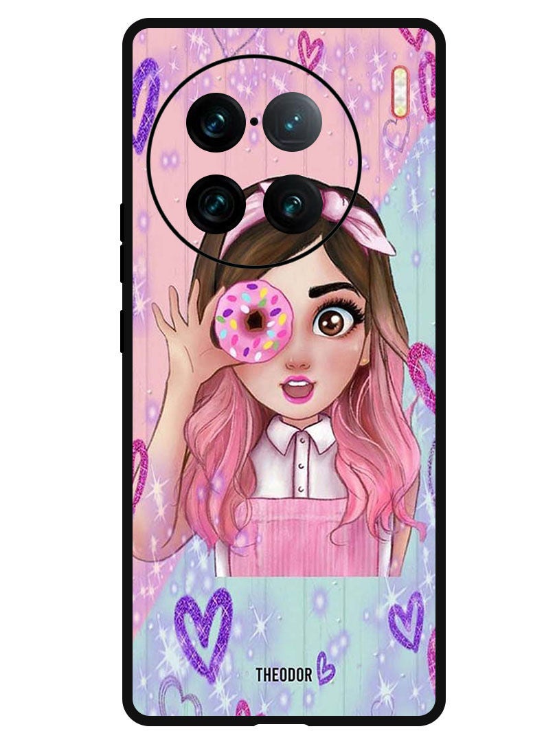 Theodor Protective Case Anti Scratch Shock Proof Bumper Cover For Vivo X90 Pro Plus Donut Love - Image 1