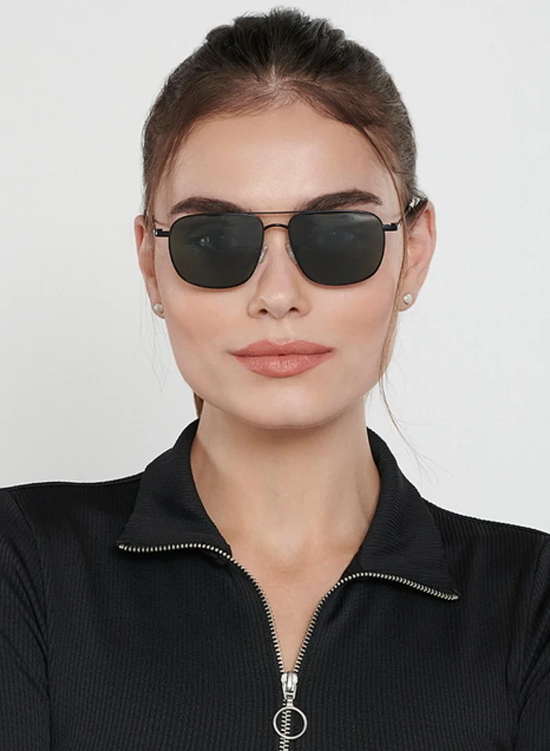 VINCENT CHASE Vincent Chase By Lenskart | Black Green Full Rim Square Branded Latest and Stylish Sunglasses | Polarized and 100% UV Protected | Men & Women | Small | VC S13115
