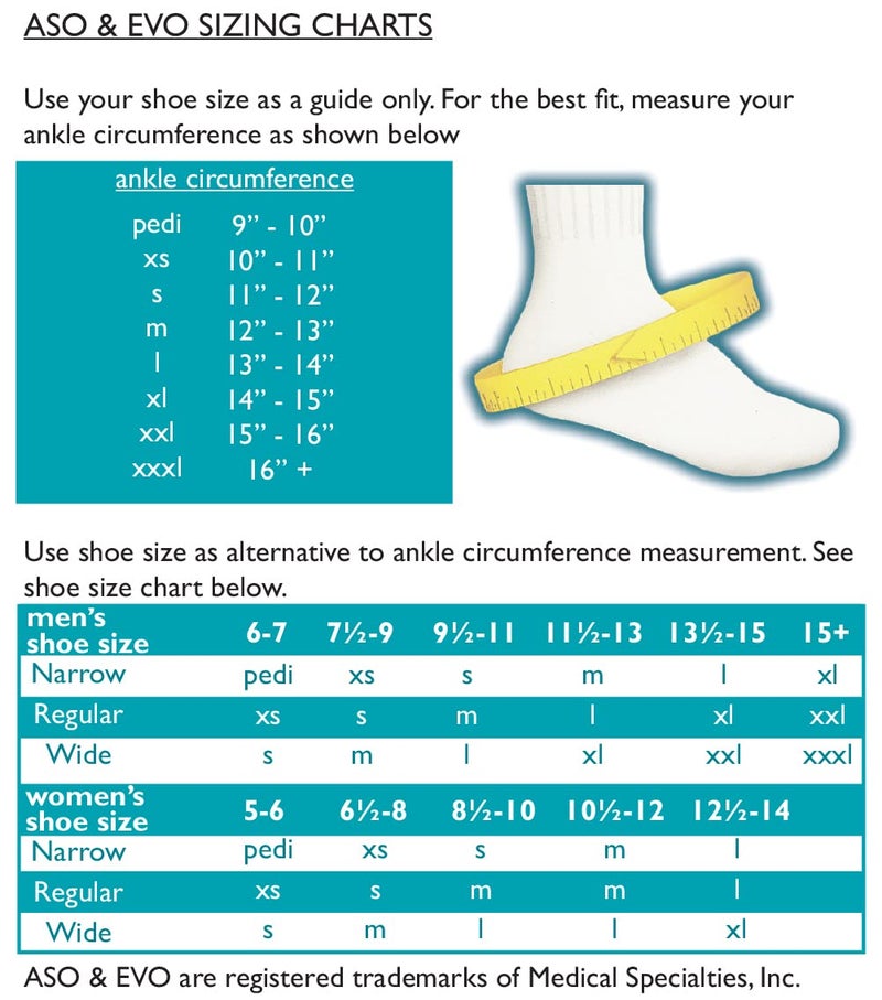 Med Spec ASO Ankle Stabilizer, White, XX-Large, Packs of 1 - Image 2