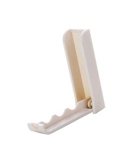 Thoraya Foldable Hook Self Adhesive Plastic Space Saving Wall Mount Folding Hook for Clothes Hats White  - Image 5
