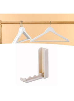 Thoraya Foldable Hook Self Adhesive Plastic Space Saving Wall Mount Folding Hook for Clothes Hats White  - Image 2