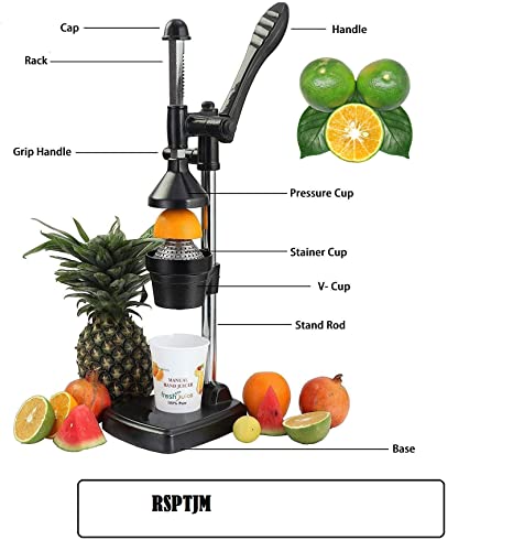 RSPTJM RJ kitchenware Store hand press juicer Manual Fruit Juicer Hand Press Citrus Cold Press making Juice Machine for Home Made uicer and Squeezer for Fruits and Vegetables - Image 2