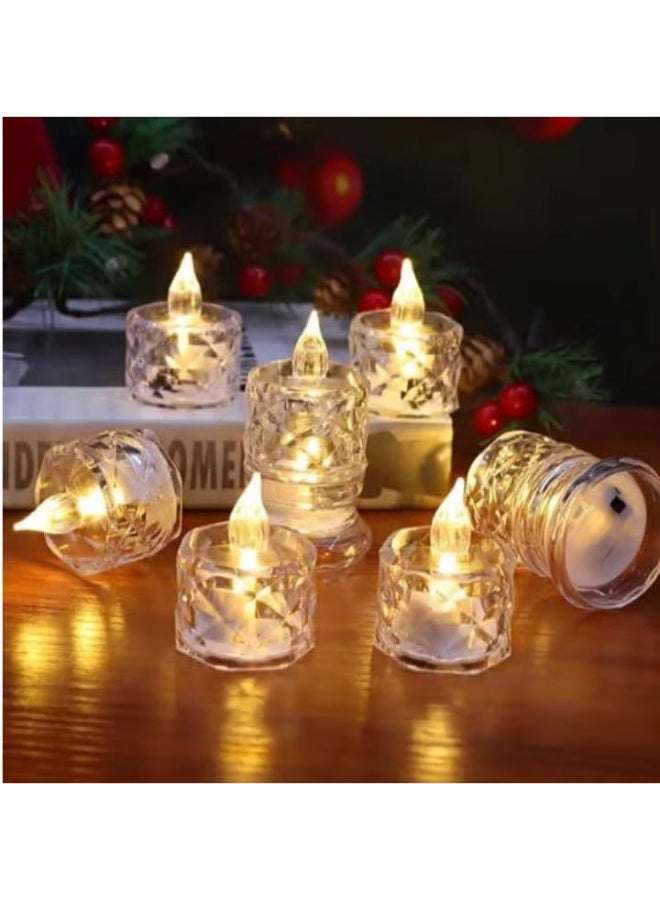 12 قطعة - شموع زخرفية بدون لهب وبدون دخان - Image 1