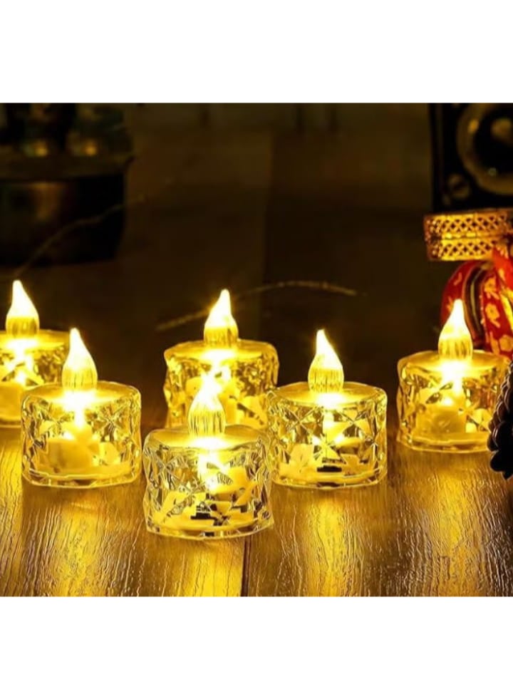 12 قطعة - شموع زخرفية بدون لهب وبدون دخان - Image 3