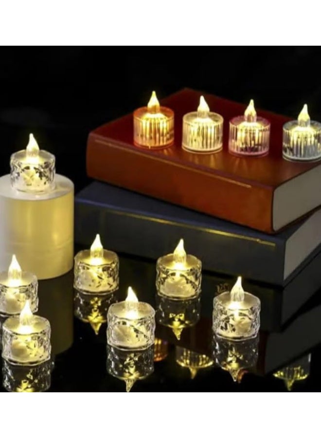 12 قطعة - شموع زخرفية بدون لهب وبدون دخان - Image 4