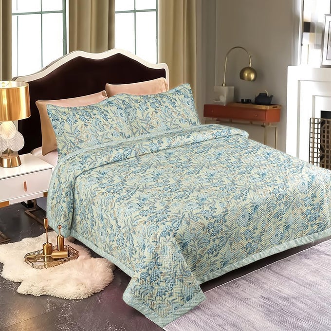 INNOVATIVE EDGE PREMIUM QUILTED ULTRASONIC COMFORTER SET REVERSIBLE BEDCOVER ALLSEASON AC QUILT LUXURIOUS BEDDING SOFT DURABLE BLANKET COMFORTER WEDDING GIFT READY